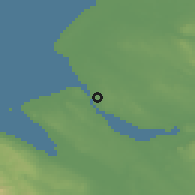 Shaded relief of the 48 km around Liverpool, drawn from the GMTED2010 grid