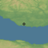 Shaded relief of the 49 km around Llantwit Major, drawn from the GMTED2010 grid