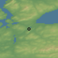 Shaded relief of the 47 km around Londonderry, drawn from the GMTED2010 grid