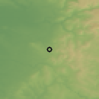 Shaded relief of the 48 km around Macclesfield, drawn from the GMTED2010 grid