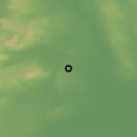 Shaded relief of the 48 km around Magherafelt, drawn from the GMTED2010 grid