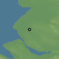 Shaded relief of the 48 km around Maghull-Lydiate, drawn from the GMTED2010 grid