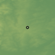 Shaded relief of the 48 km around Mansfield, drawn from the GMTED2010 grid