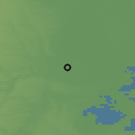 Shaded relief of the 48 km around Market Deeping, drawn from the GMTED2010 grid