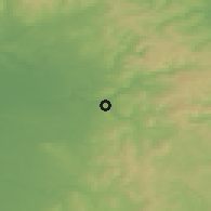 Shaded relief of the 48 km around Marple, drawn from the GMTED2010 grid