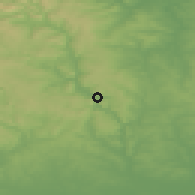 Shaded relief of the 48 km around Matlock, drawn from the GMTED2010 grid