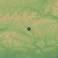 Shaded relief of the 49 km around Merthyr Tydfil, drawn from the GMTED2010 grid