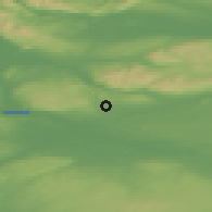 Shaded relief of the 47 km around Milngavie, drawn from the GMTED2010 grid