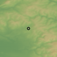 Shaded relief of the 48 km around Milnrow, drawn from the GMTED2010 grid