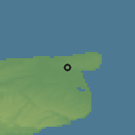 Shaded relief of the 49 km around Minster, drawn from the GMTED2010 grid