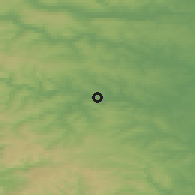 Shaded relief of the 48 km around Mirfield, drawn from the GMTED2010 grid
