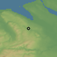 Shaded relief of the 48 km around Mold, drawn from the GMTED2010 grid
