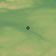 Shaded relief of the 47 km around Motherwell, drawn from the GMTED2010 grid