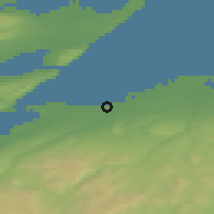 Shaded relief of the 46 km around Nairn, drawn from the GMTED2010 grid