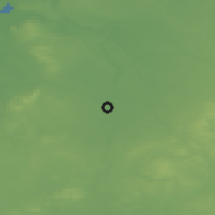 Shaded relief of the 48 km around Nantwich, drawn from the GMTED2010 grid