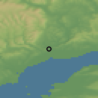 Shaded relief of the 49 km around Newport, drawn from the GMTED2010 grid