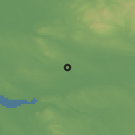 Shaded relief of the 48 km around Newton-le-Willows, drawn from the GMTED2010 grid