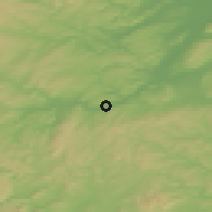Shaded relief of the 49 km around Newtown, drawn from the GMTED2010 grid