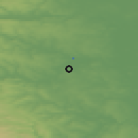Shaded relief of the 48 km around Normanton South, drawn from the GMTED2010 grid