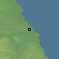 Shaded relief of the 47 km around North Shields, drawn from the GMTED2010 grid