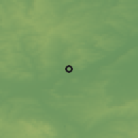 Shaded relief of the 48 km around Nottingham, drawn from the GMTED2010 grid