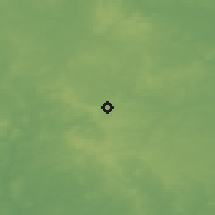 Shaded relief of the 49 km around Oldbury-Smethwick, drawn from the GMTED2010 grid