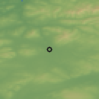 Shaded relief of the 48 km around Omagh, drawn from the GMTED2010 grid