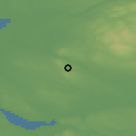 Shaded relief of the 48 km around Orrell, drawn from the GMTED2010 grid