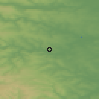 Shaded relief of the 48 km around Ossett, drawn from the GMTED2010 grid