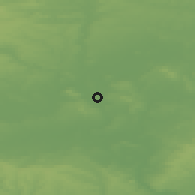 Shaded relief of the 49 km around Oxford, drawn from the GMTED2010 grid