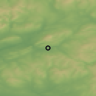 Shaded relief of the 48 km around Padiham, drawn from the GMTED2010 grid