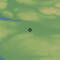 Shaded relief of the 47 km around Paisley, drawn from the GMTED2010 grid