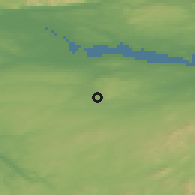 Shaded relief of the 47 km around Bathgate, drawn from the GMTED2010 grid