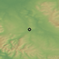 Shaded relief of the 48 km around Penrith, drawn from the GMTED2010 grid