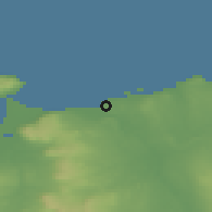 Shaded relief of the 47 km around Portstewart, drawn from the GMTED2010 grid