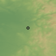 Shaded relief of the 48 km around Poynton, drawn from the GMTED2010 grid