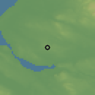 Shaded relief of the 48 km around Prescot, drawn from the GMTED2010 grid