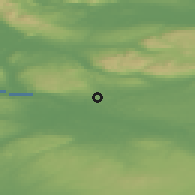Shaded relief of the 47 km around Bearsden, drawn from the GMTED2010 grid