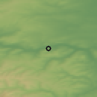 Shaded relief of the 48 km around Prudhoe, drawn from the GMTED2010 grid