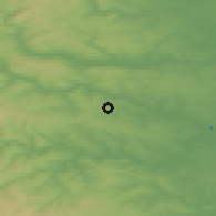 Shaded relief of the 48 km around Pudsey, drawn from the GMTED2010 grid