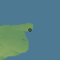 Shaded relief of the 49 km around Ramsgate, drawn from the GMTED2010 grid