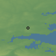 Shaded relief of the 49 km around Rayleigh, drawn from the GMTED2010 grid