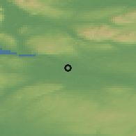 Shaded relief of the 47 km around Renfrew, drawn from the GMTED2010 grid