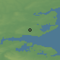 Shaded relief of the 49 km around Rochford, drawn from the GMTED2010 grid