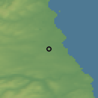 Shaded relief of the 47 km around Bedlington, drawn from the GMTED2010 grid