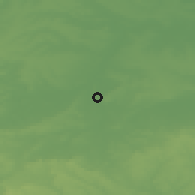 Shaded relief of the 49 km around Sandy, drawn from the GMTED2010 grid