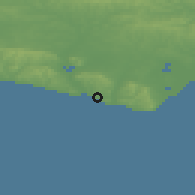 Shaded relief of the 49 km around Seaford, drawn from the GMTED2010 grid