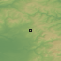 Shaded relief of the 48 km around Shaw, drawn from the GMTED2010 grid