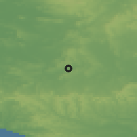 Shaded relief of the 49 km around Sherborne, drawn from the GMTED2010 grid