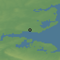 Shaded relief of the 49 km around Southend-on-Sea, drawn from the GMTED2010 grid